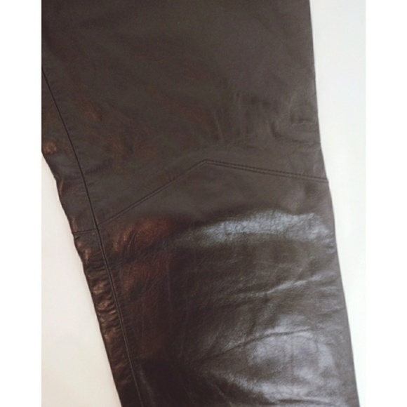 Express 100% leather black biker pants 4/5 NWT - Picture 5 of 8